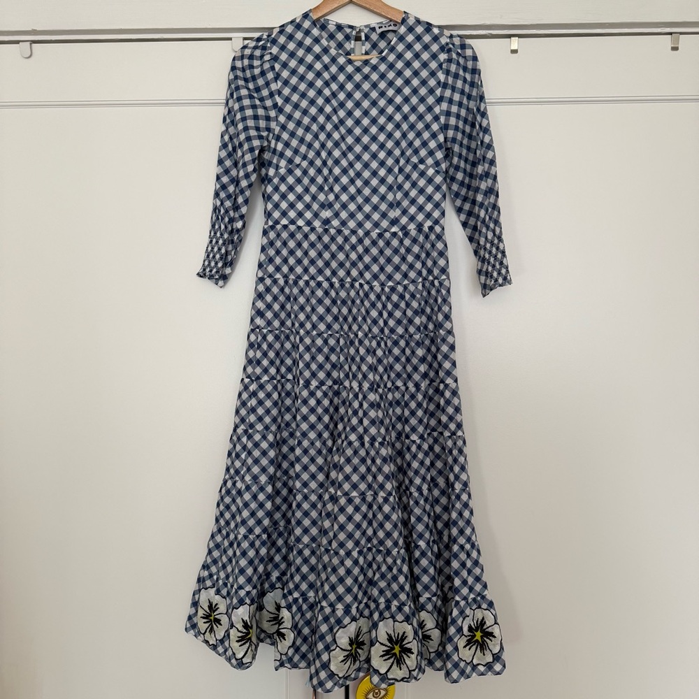 RIXO Kristen Gingham Midaxi Tiered Dress - Picture 7 of 11